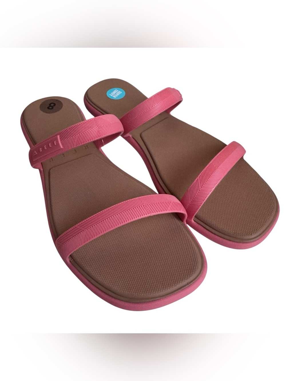 NWT Reef Water Willow Marina Two Strap Sandals Burnt Coral Women’s 8 - Picture 2 of 7